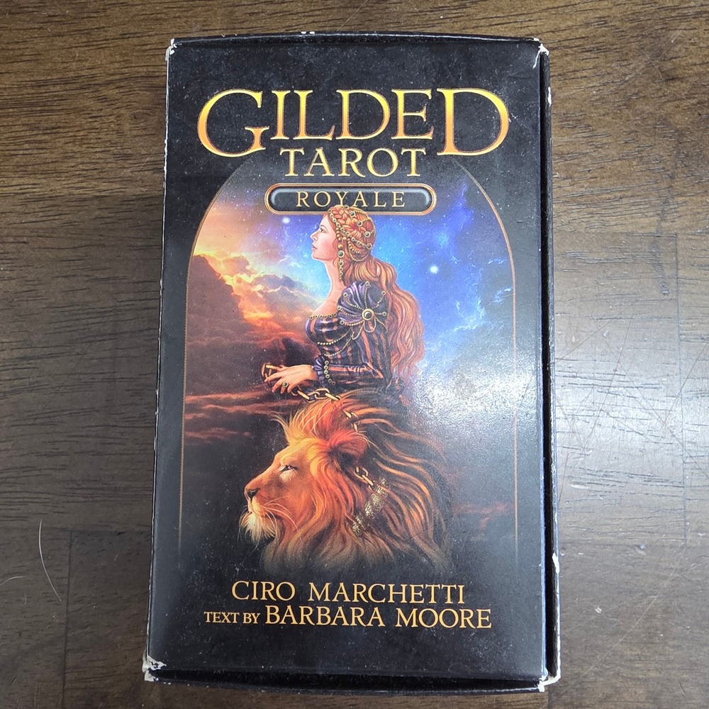 Llewellyn Gilded Tarot Royale Cards Ciro Marchetti Barbara Moore COMPLETE